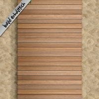 Holzsteg auf Sand Holzsteg auf Sand